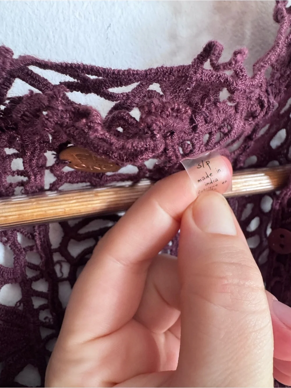 Free People One Karma Eyelet Mini Dress In Burgundy S - Picture 6 of 8